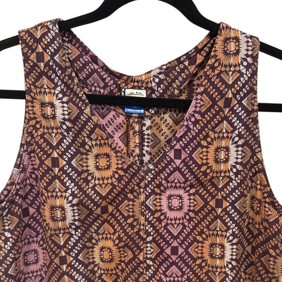 KAVU Pacific Vista Dress Sz Medium 100% Cotton Sleeveless Coastal Boho - Picture 4 of 9